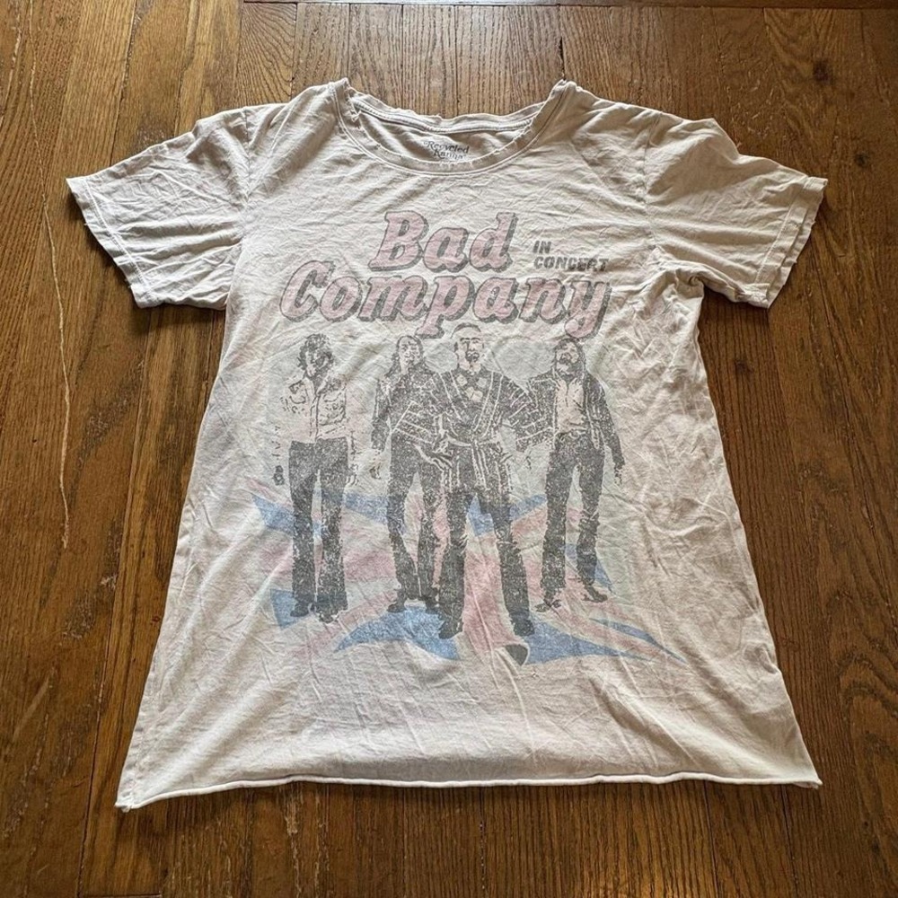 Bad Company In Concert T-Shirt 2020 Recycled Karma‎ Beige S Classic Rock